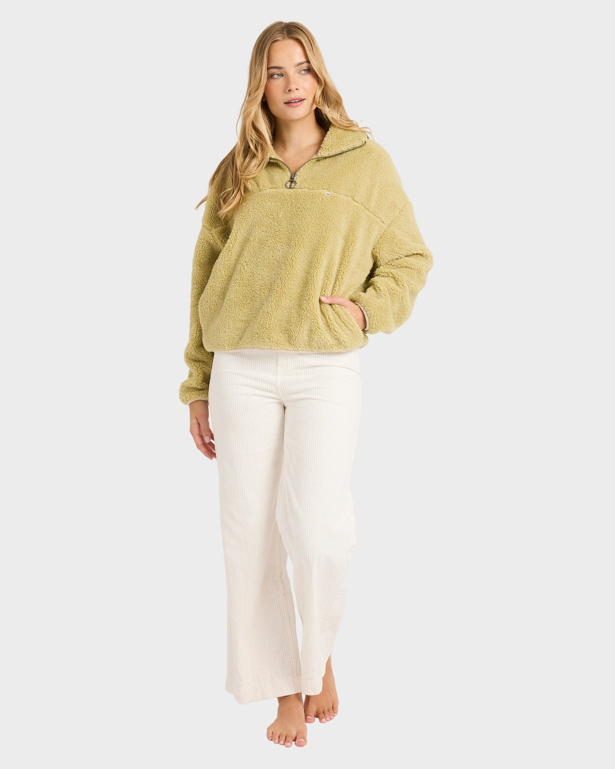 GROOVIN HALF ZIP FLEECE PULLOVER