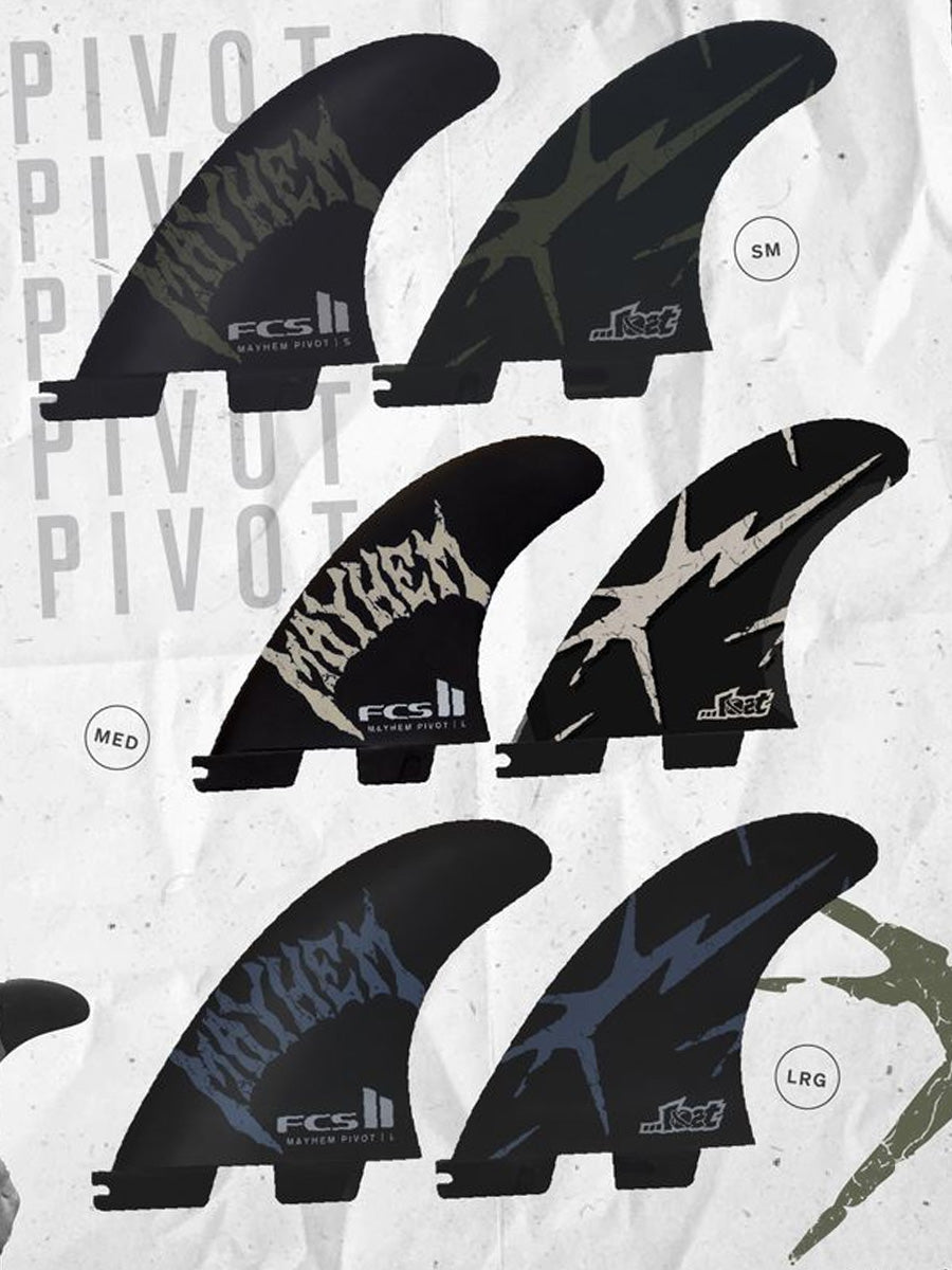 FCS II MATT BIOLOS MAYHEM PIVOT PC SURF FINS - LARGE