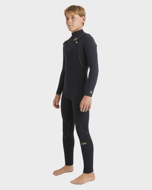 BOY'S FURNACE NATURAL 3/2MM CHEST ZIP STEAMER WETSUIT