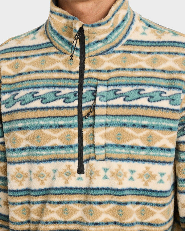 BOUNDARY MOCK NECK HALF ZIP FLEECE PULLOVER