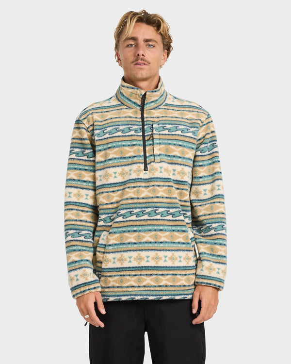BOUNDARY MOCK NECK HALF ZIP FLEECE PULLOVER