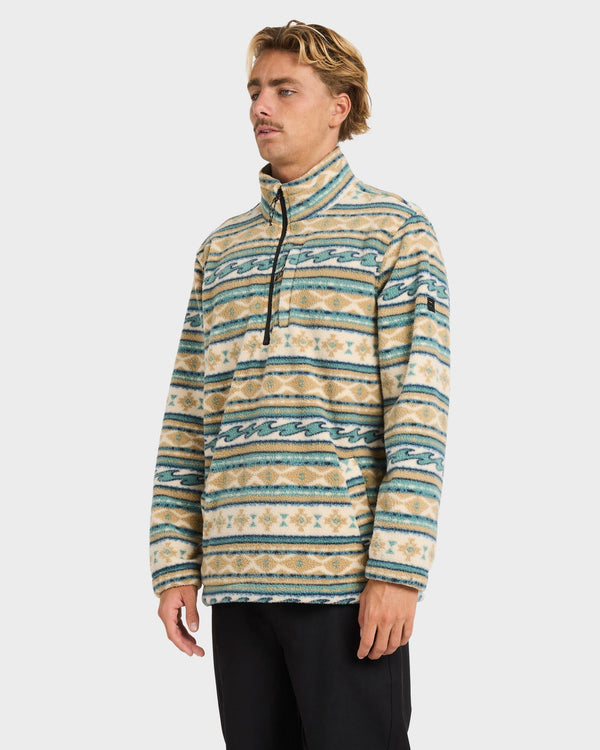 BOUNDARY MOCK NECK HALF ZIP FLEECE PULLOVER