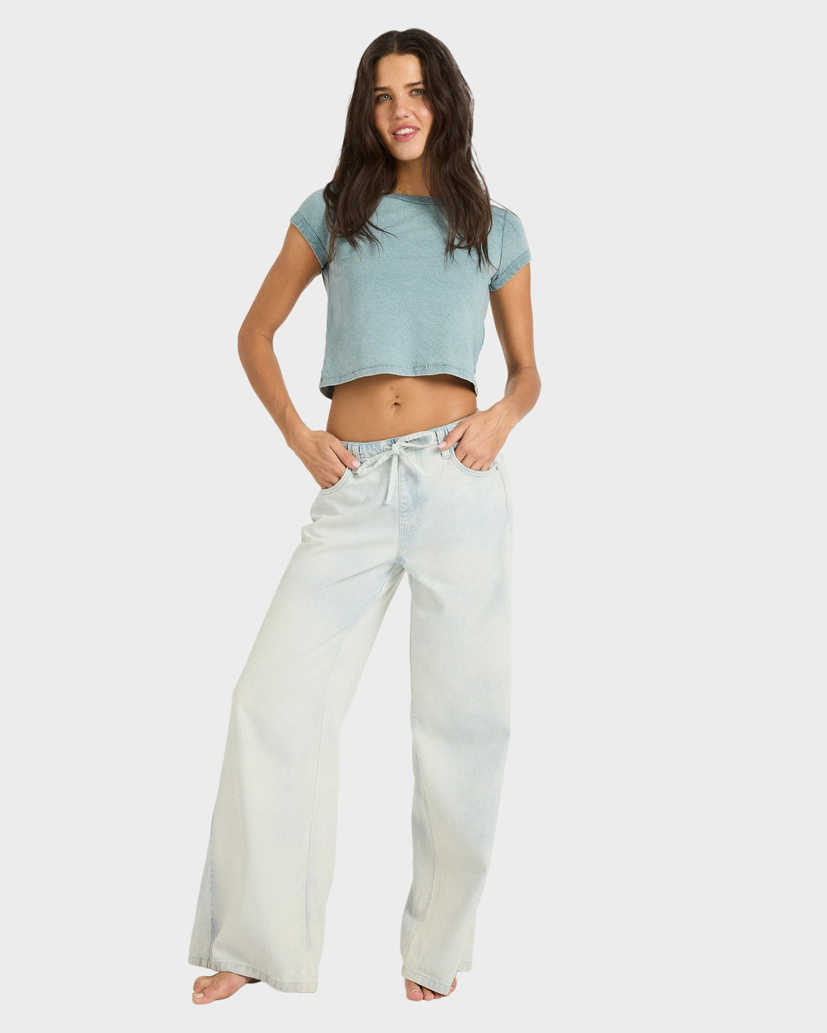 JADE SALTWASHED ELASTIC PANTS