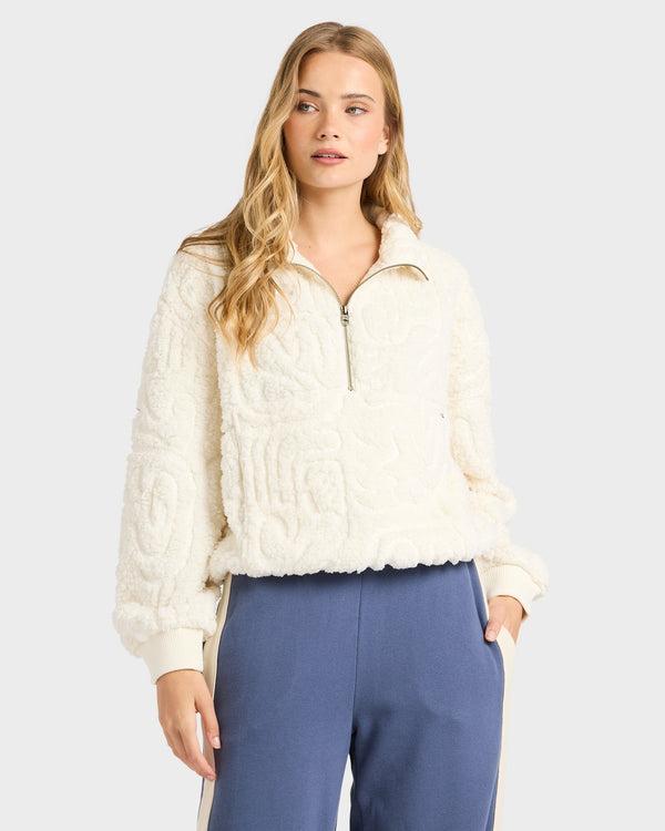 LE LOVE HALF ZIP PULLOVER