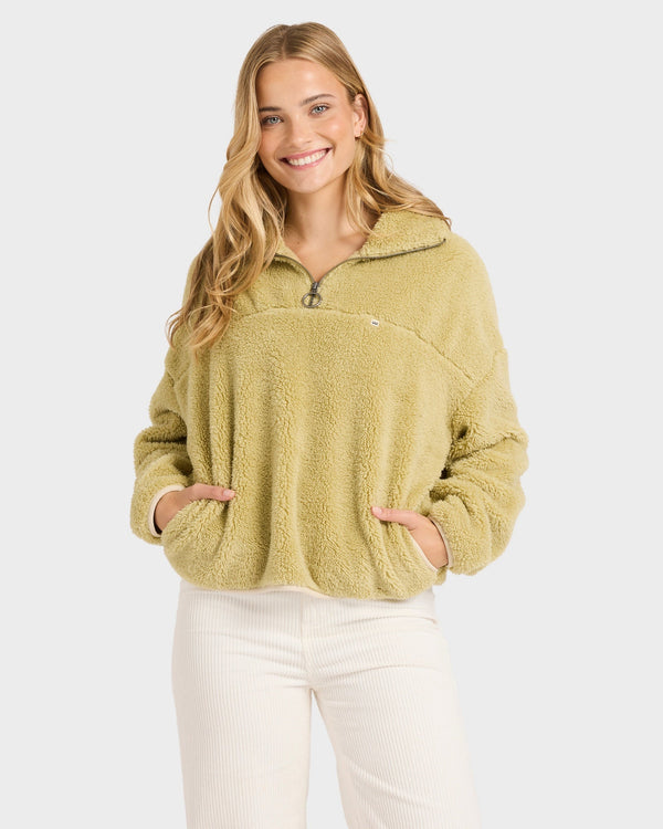 GROOVIN HALF ZIP FLEECE PULLOVER