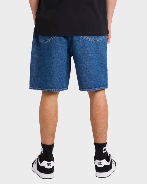 IMPAIRED BAGGY DENIM SHORT