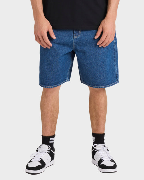 IMPAIRED BAGGY DENIM SHORT
