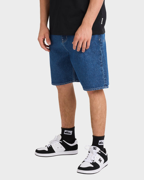 IMPAIRED BAGGY DENIM SHORT