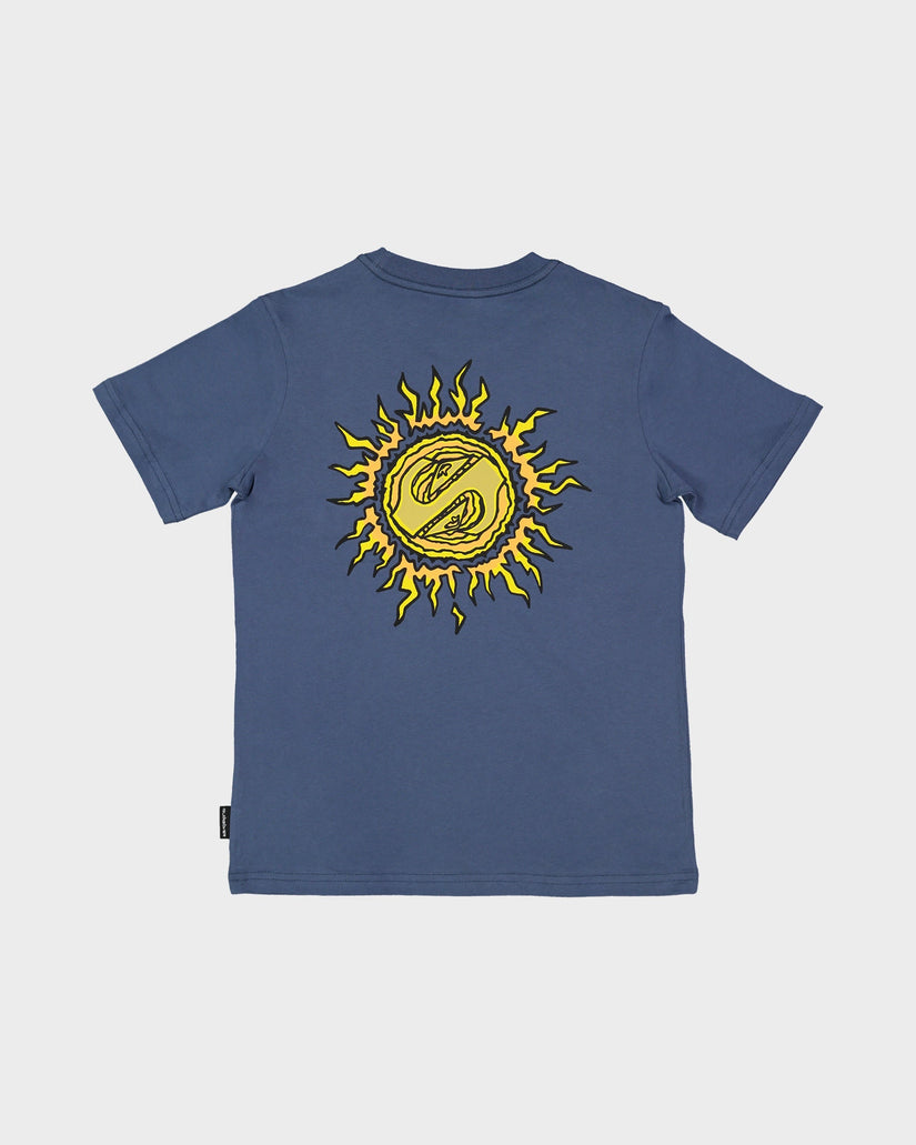 QUIKSILVER BOYS SPIRAL FLAME T-SHIRT