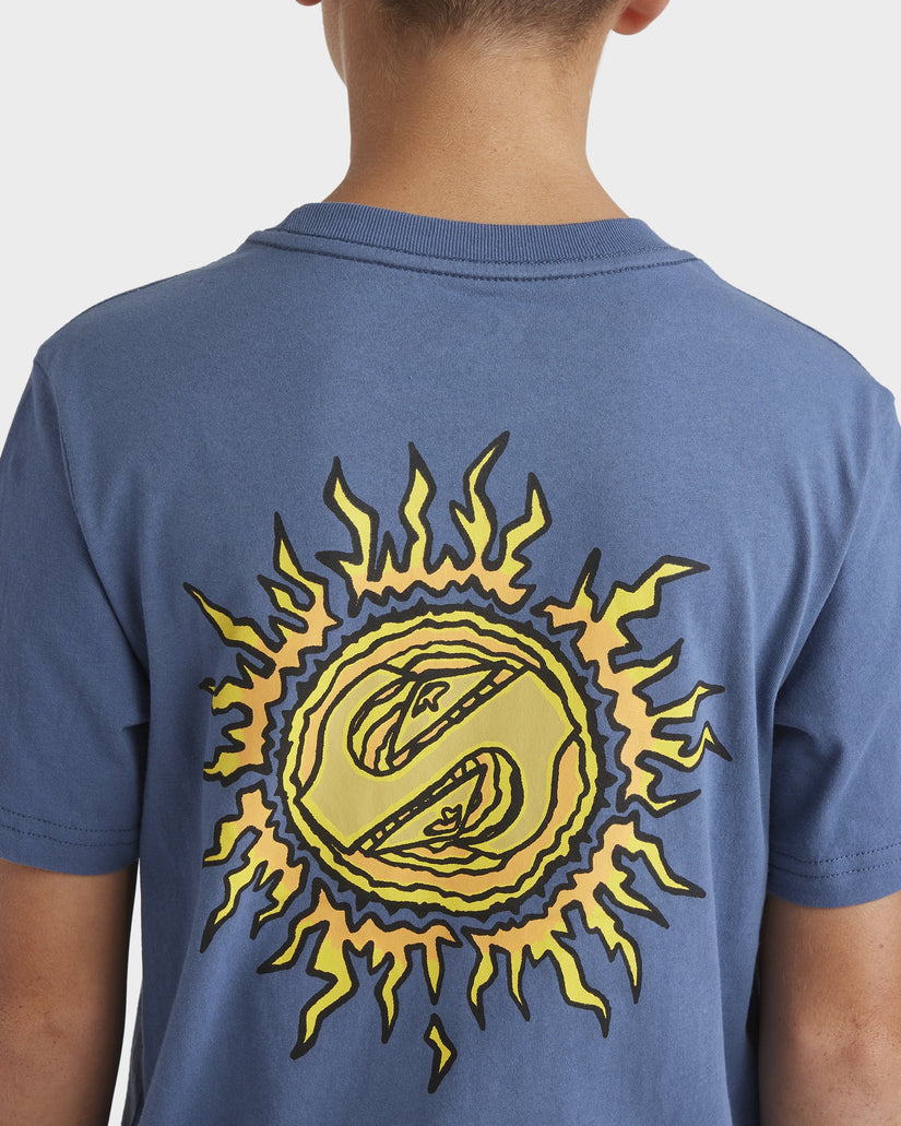QUIKSILVER BOYS SPIRAL FLAME T-SHIRT