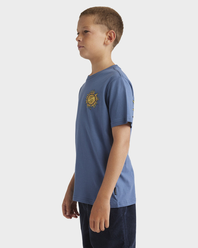 QUIKSILVER BOYS SPIRAL FLAME T-SHIRT