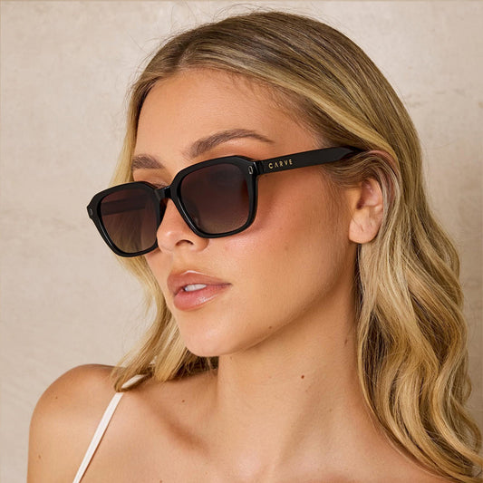 DEL RAY GLOSS BLACK SUNGLASSES