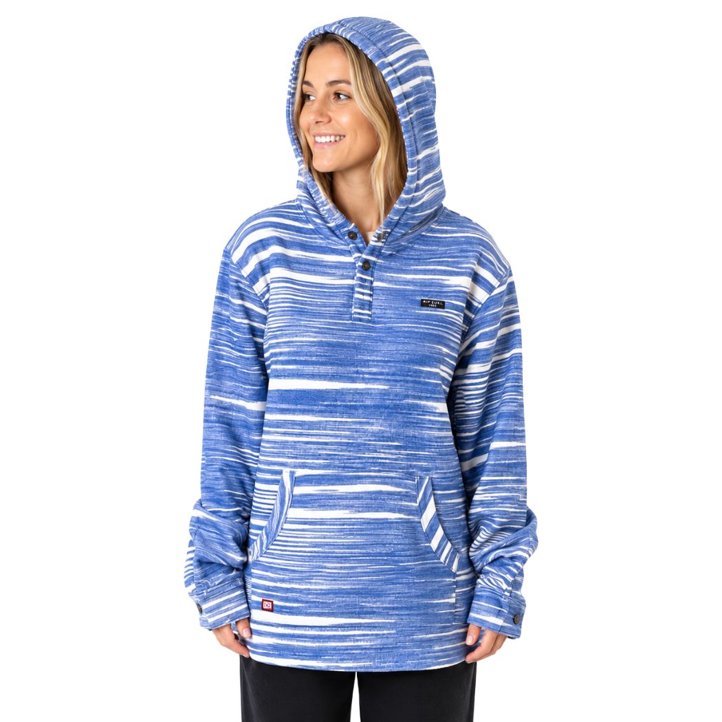 STREAKY HOODED PULLOVER