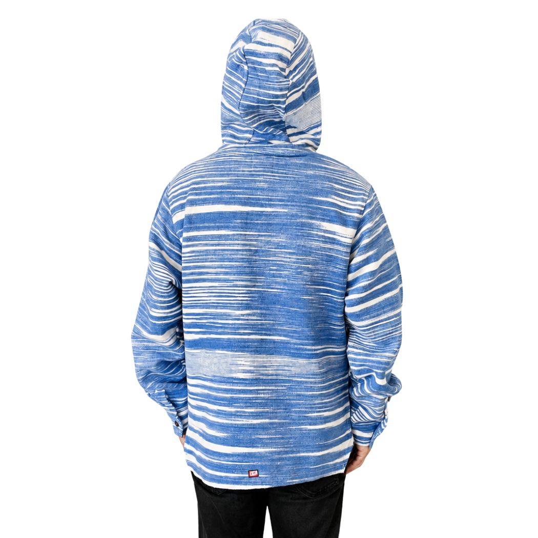 STREAKY HOODED PULLOVER