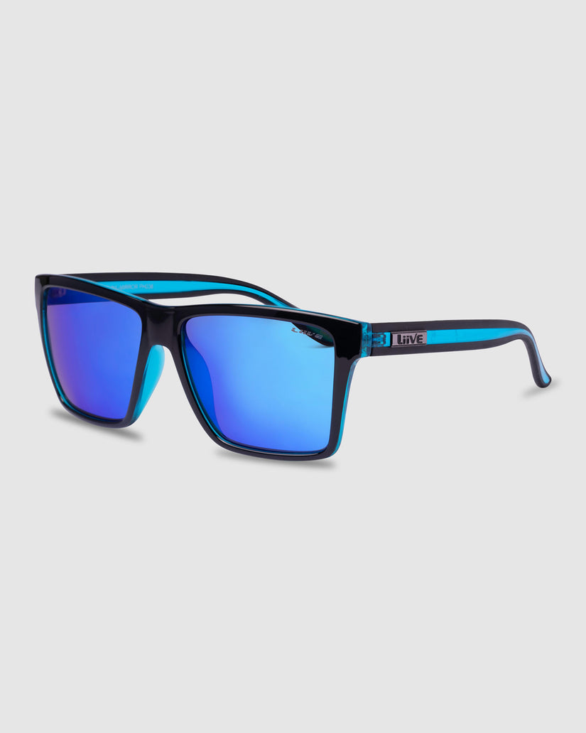 LAGUNA-BLUE MIRROR SUNGLASSES