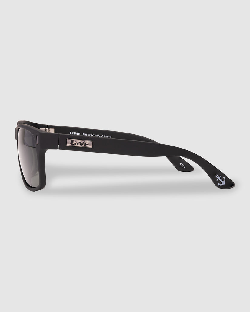 THE LEWY POLARISED SUNGLASSES-MATT BLACK