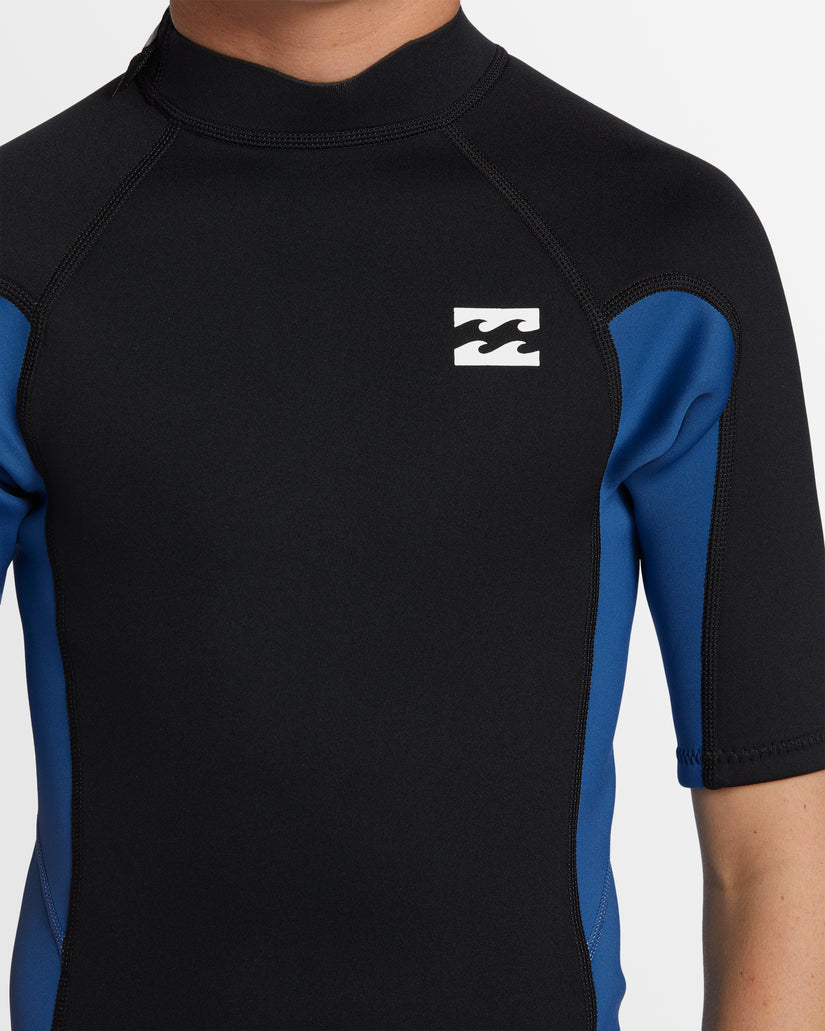 BOYS FOIL BACK ZIP 2MM SPRINGSUIT
