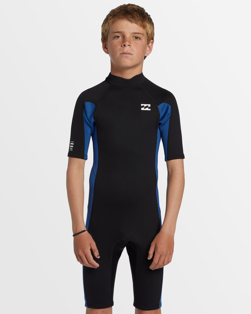 BOYS FOIL BACK ZIP 2MM SPRINGSUIT