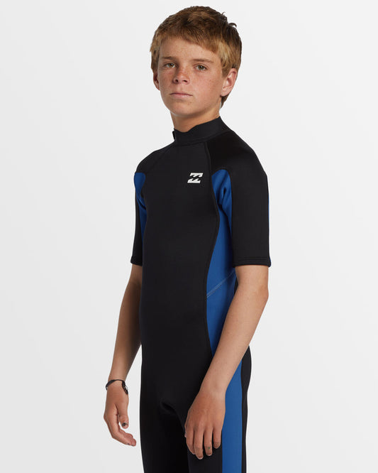 BOYS FOIL BACK ZIP 2MM SPRINGSUIT