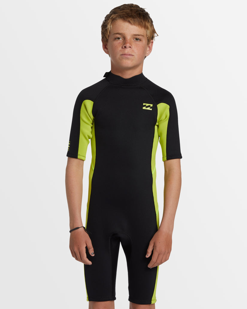 BOYS FOIL BACK ZIP 2MM SPRINGSUIT