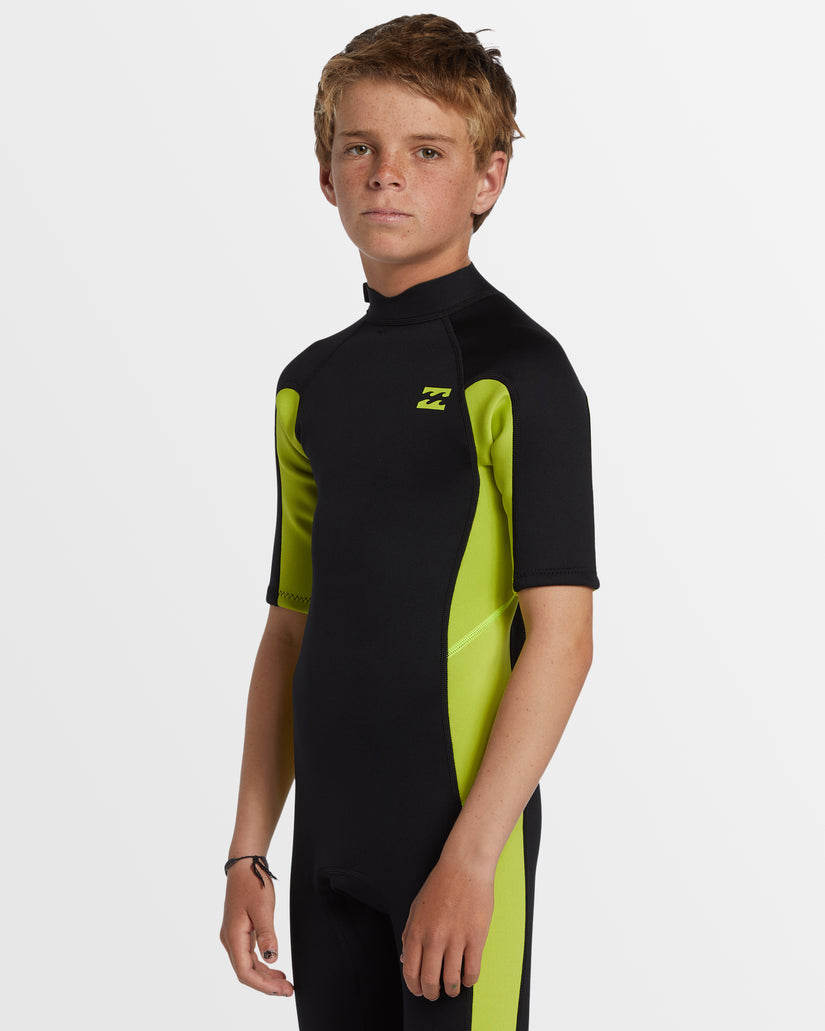 BOYS FOIL BACK ZIP 2MM SPRINGSUIT