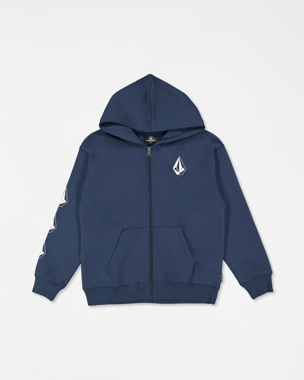 YOUTH ICONIC STONE ZIP UP HOODIE