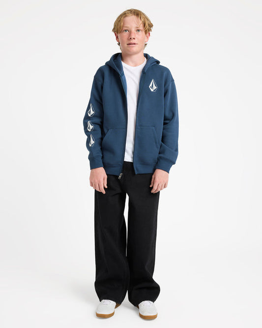 YOUTH ICONIC STONE ZIP UP HOODIE