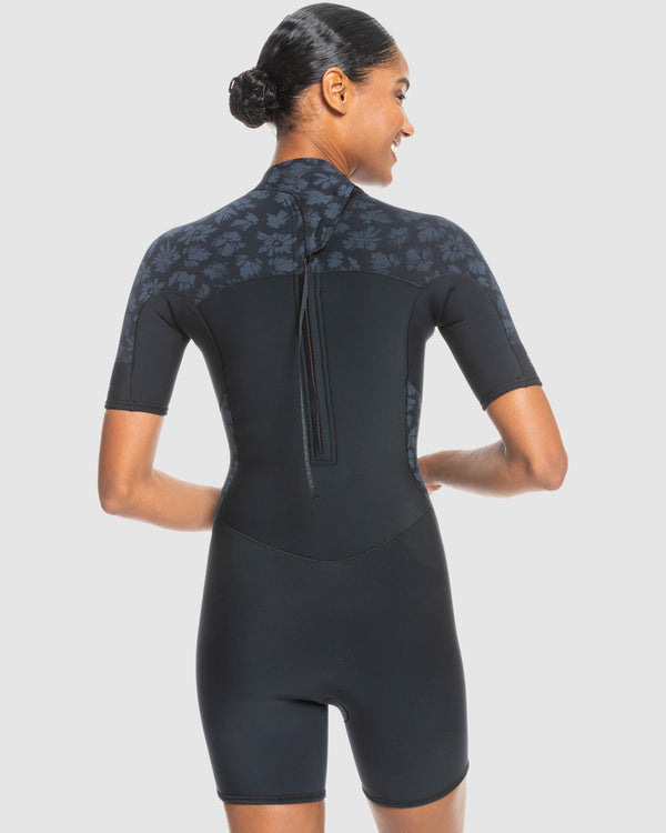 WOMENS 2MM SWELL SERIES SHORT SLEEVE BACK ZIP SPRINGSUIT