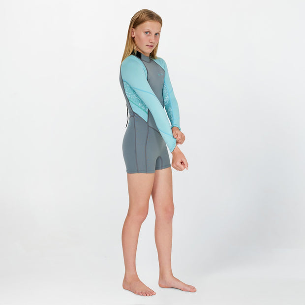 GIRLS BAHIA 2MM LONG SLEEVE BACK ZIP MID SPRINGSUIT