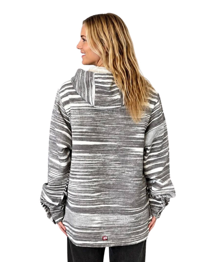 STREAKY HOODED PULLOVER