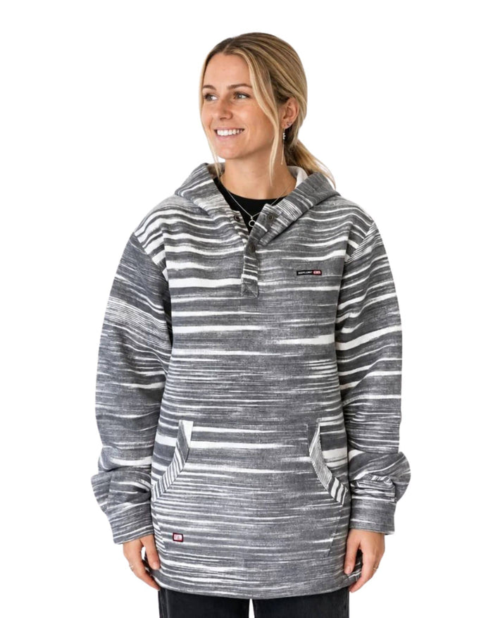 STREAKY HOODED PULLOVER