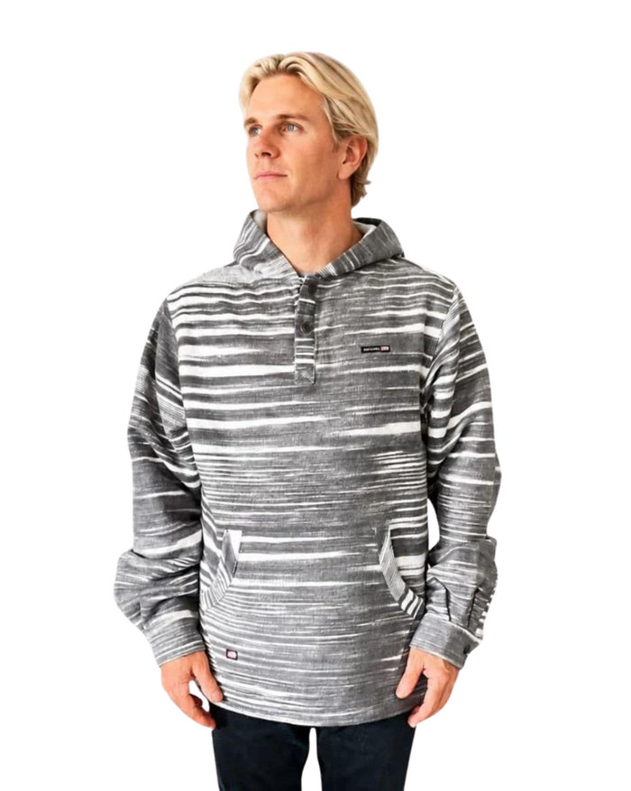STREAKY HOODED PULLOVER