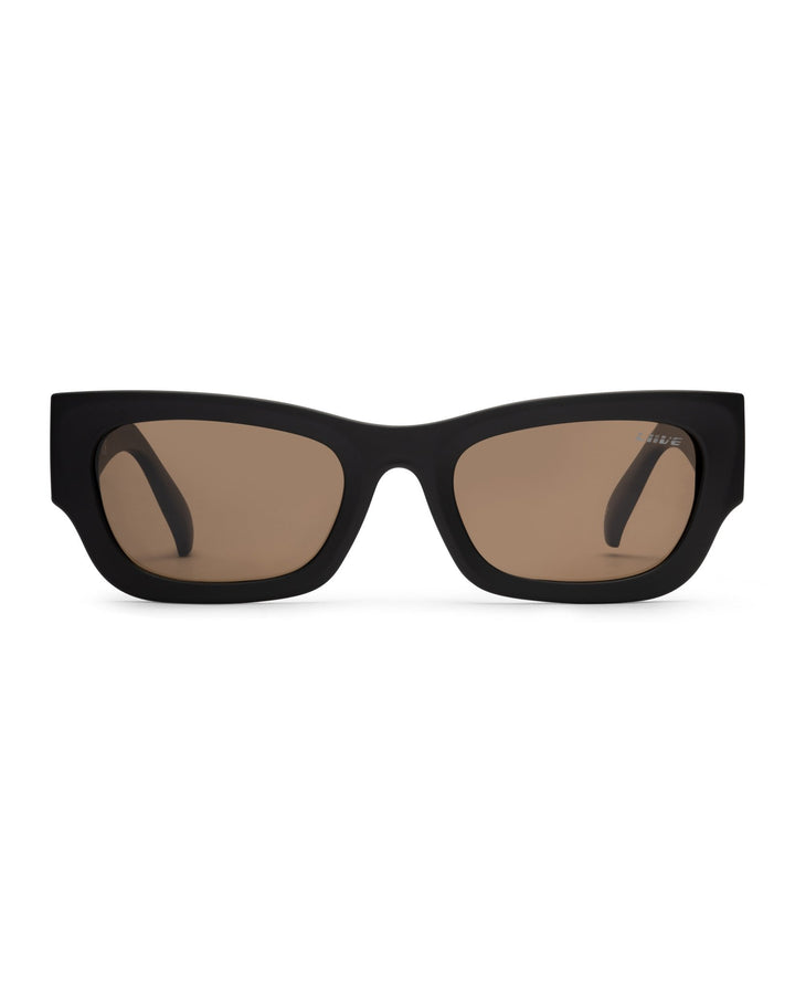 LEGIAN MATT BLACK POLARISED SUNGLASSES