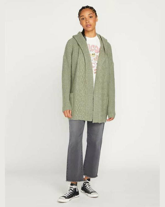 HOMEWARD BOUND II KNITTED HOODED CARDIGAN