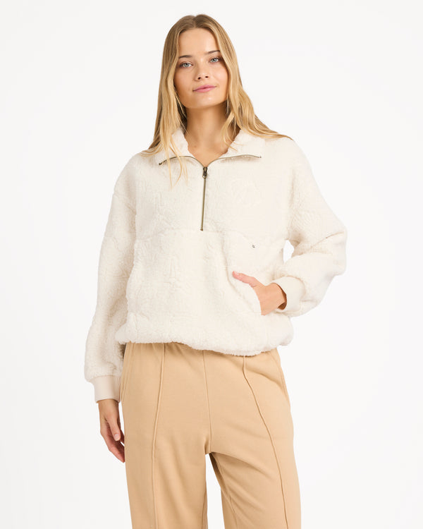 RISING TIDES HALF ZIP FLEECE JUMPER
