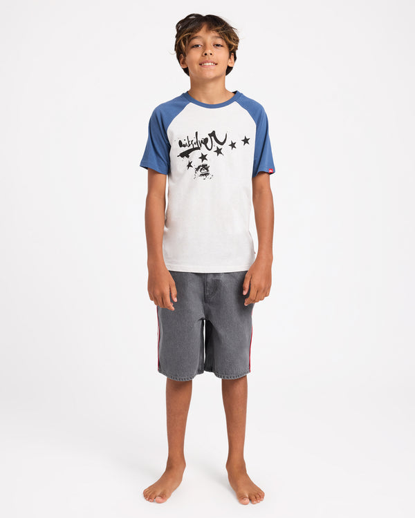 YOUTH SYSTEM 19" DENIM SHORTS