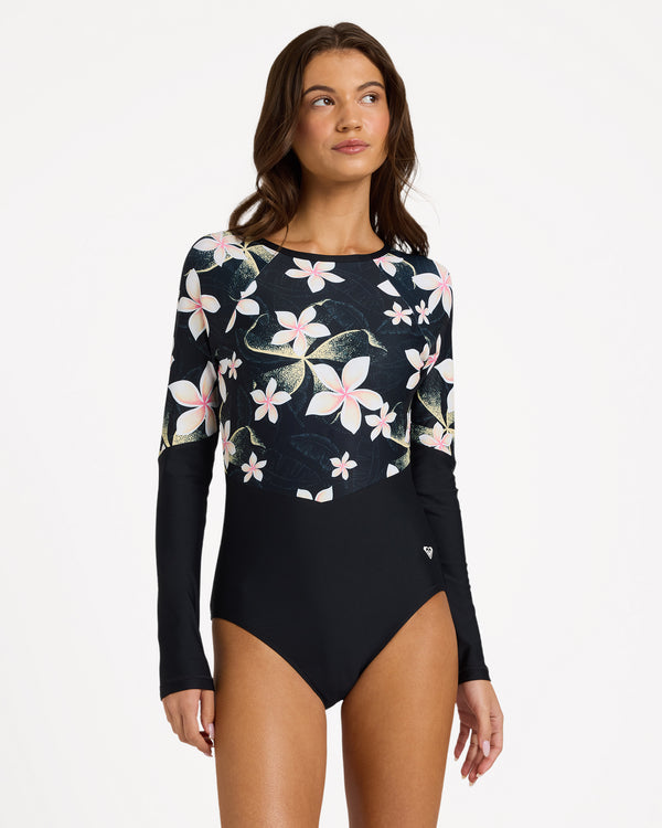 FASHION LONG SLEEVE ONE PIECE SWIMSUIT