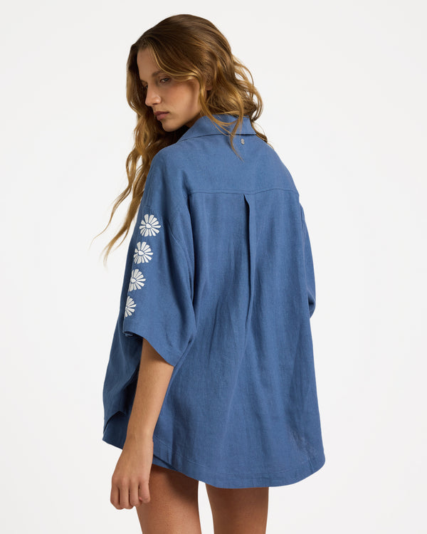 SUN KISSED SHORT SLEEVE LINEN SHIRT