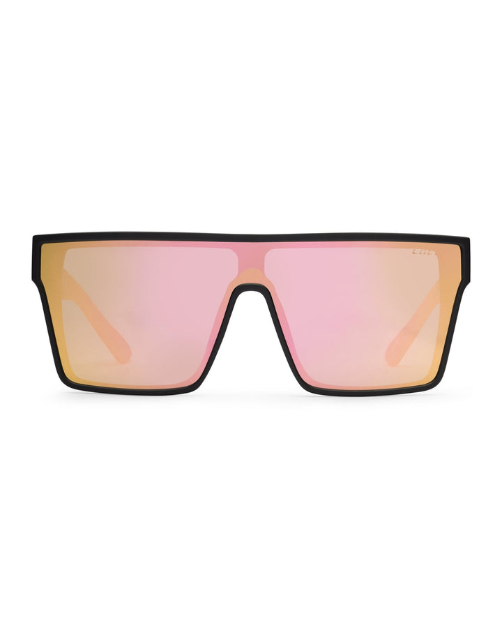 WASTELAND PINK MIRROR MATT BLACK SUNGLASSES