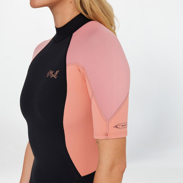 WOMENS REACTOR 2MM SHORT SLEEVE BACK ZIP SPRINGSUIT